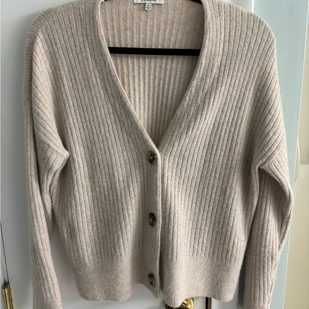 Madewell Cream Cardigan Sweater